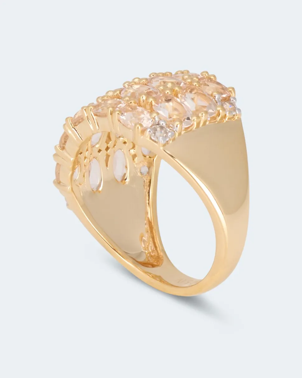 Ring mit Morganit und Zirkon