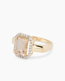 Ring mit Morganit und Zirkon
