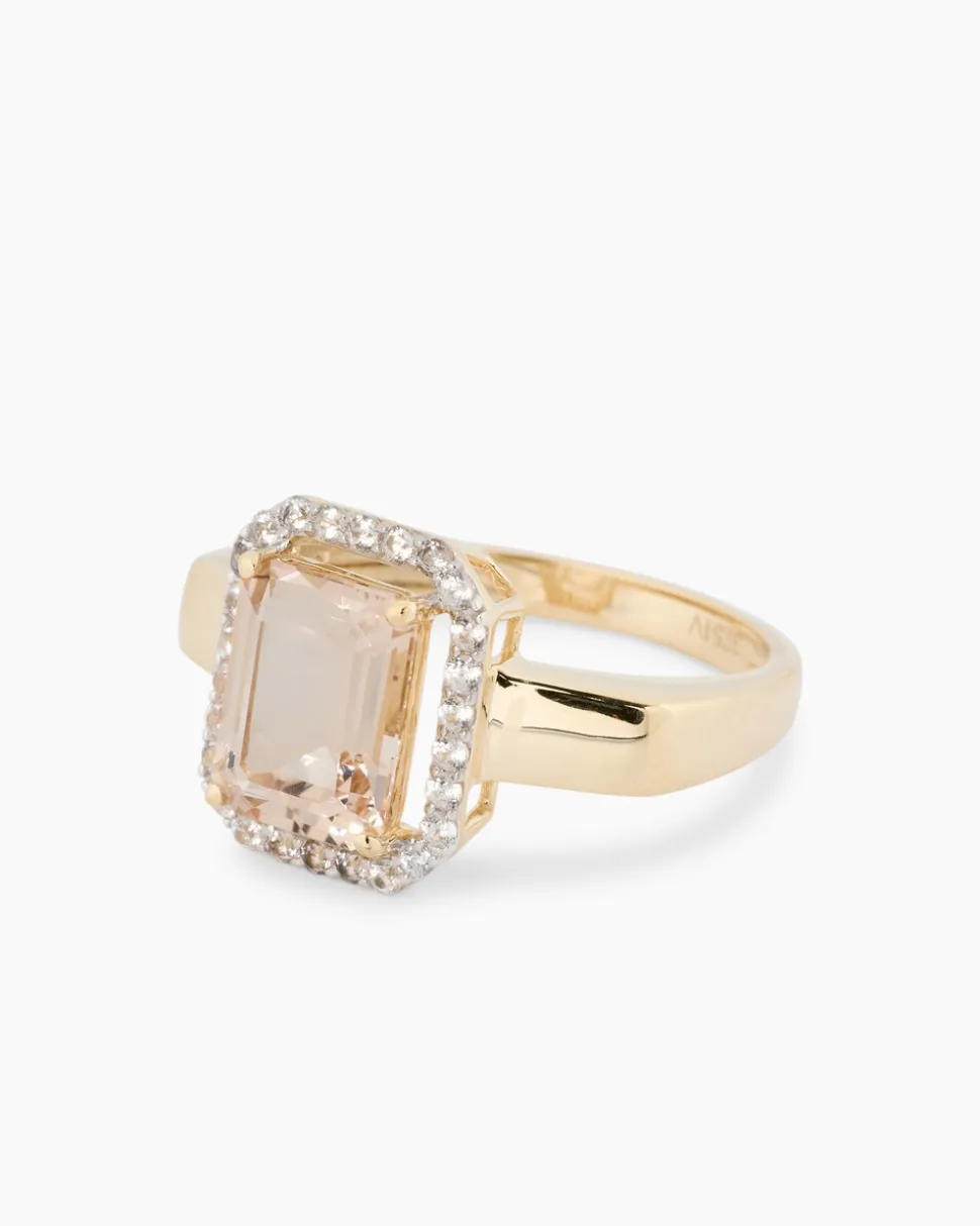 Ring mit Morganit und Zirkon