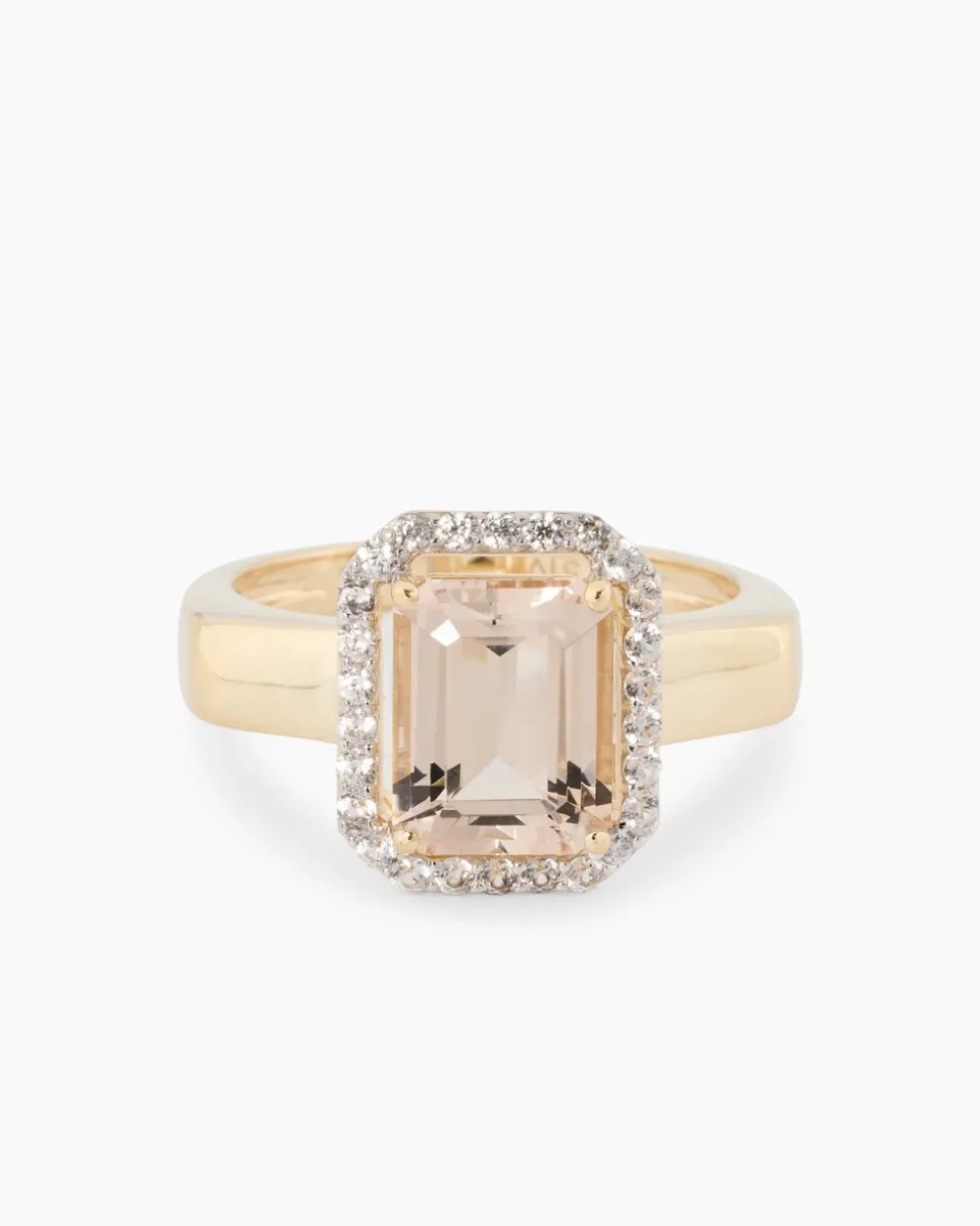 Ring mit Morganit und Zirkon
