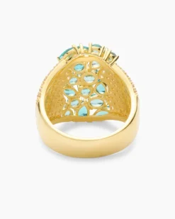 Ring mit Nanosteinen und Zirkonia