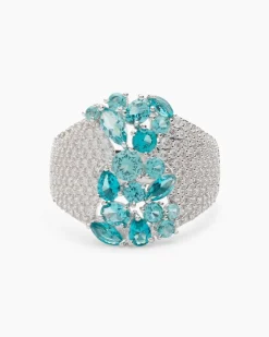 Ring mit Nanosteinen und Zirkonia