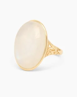Ring mit Rainbow Mondstein