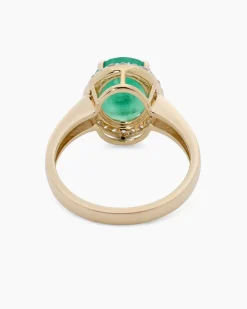 Ring mit Sambia Smaragd und Zirkon
