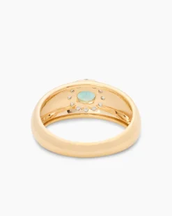 Ring mit Sambia Smaragd und Zirkon