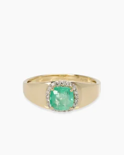 Ring mit Smaragd und Diamant