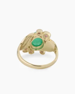 Ring mit Smaragd und Turmalin