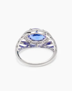 Ring mit Tansanit AAAAA Blaues Gold von Afrika & Brillanten