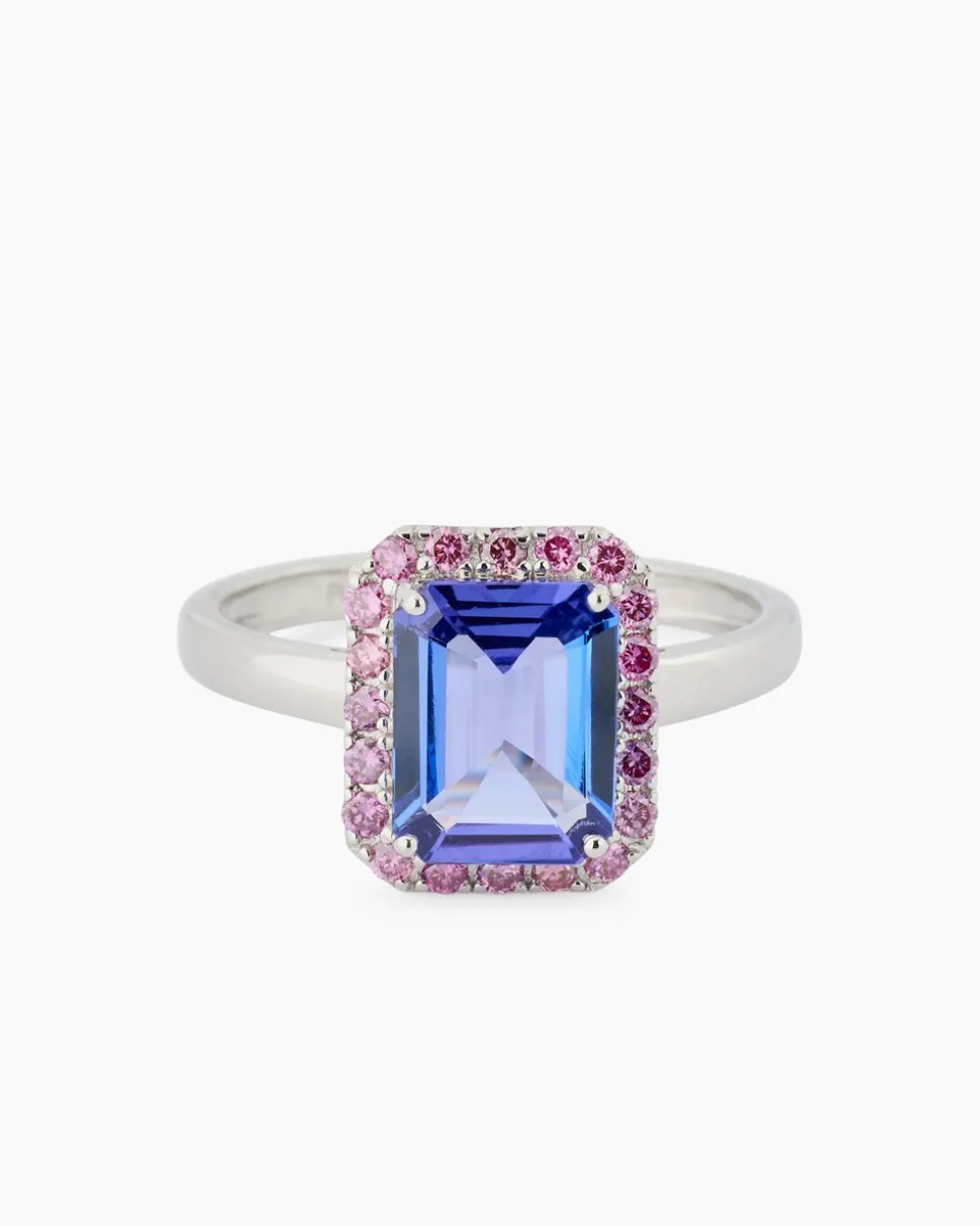 Ring mit Tansanit AAAAA & Brillanten