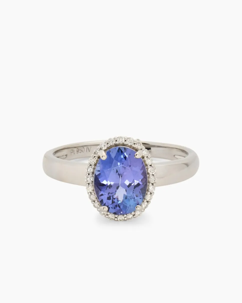 Ring mit Tansanit AAAAA & Brillanten