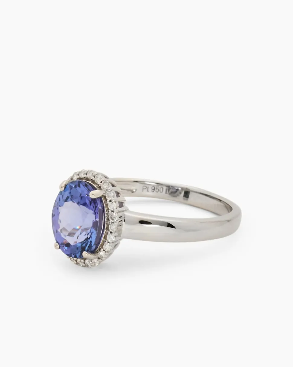 Ring mit Tansanit AAAAA & Brillanten