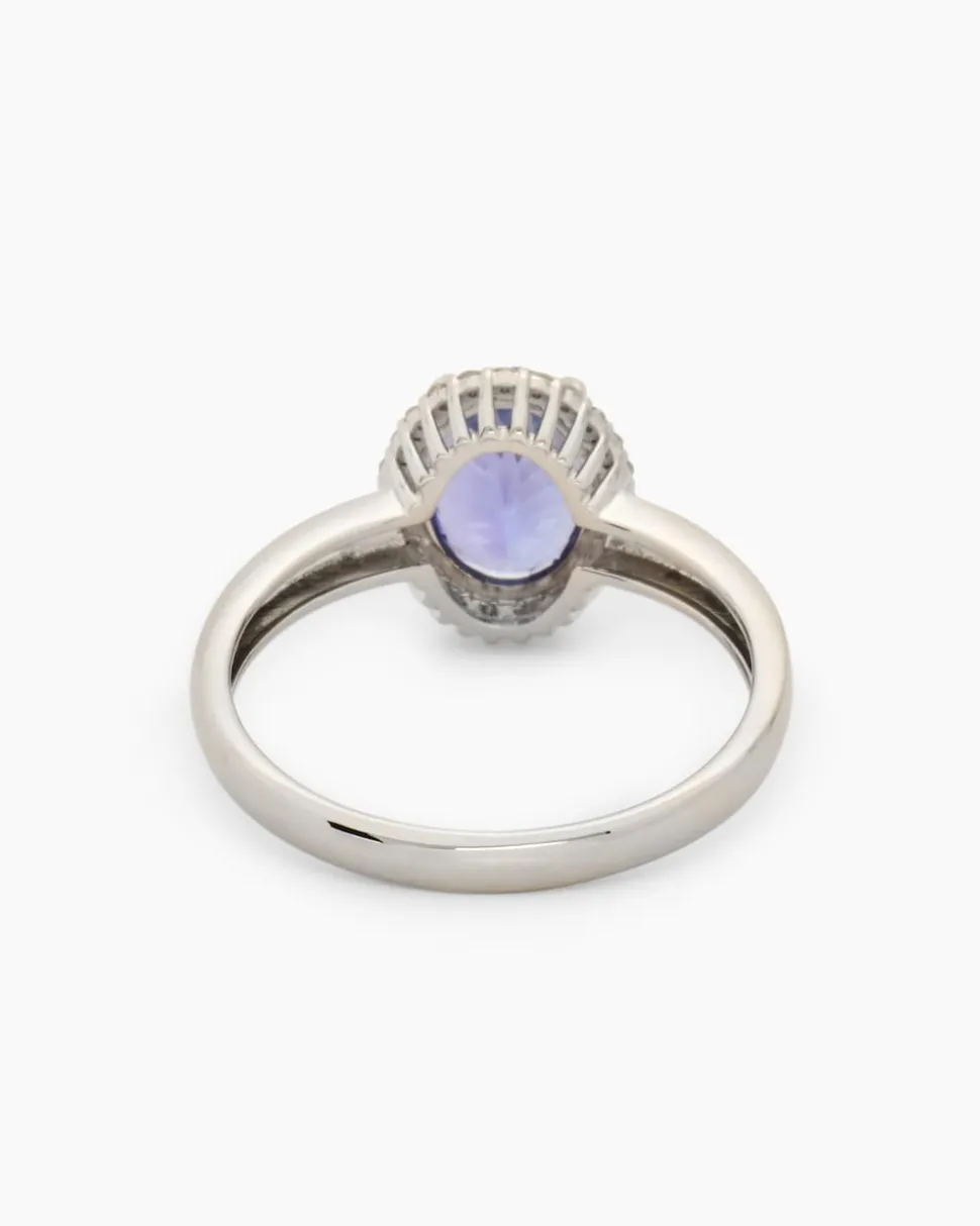 Ring mit Tansanit AAAAA & Brillanten