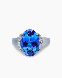 Ring mit Tansanit AAAAA & Brillanten