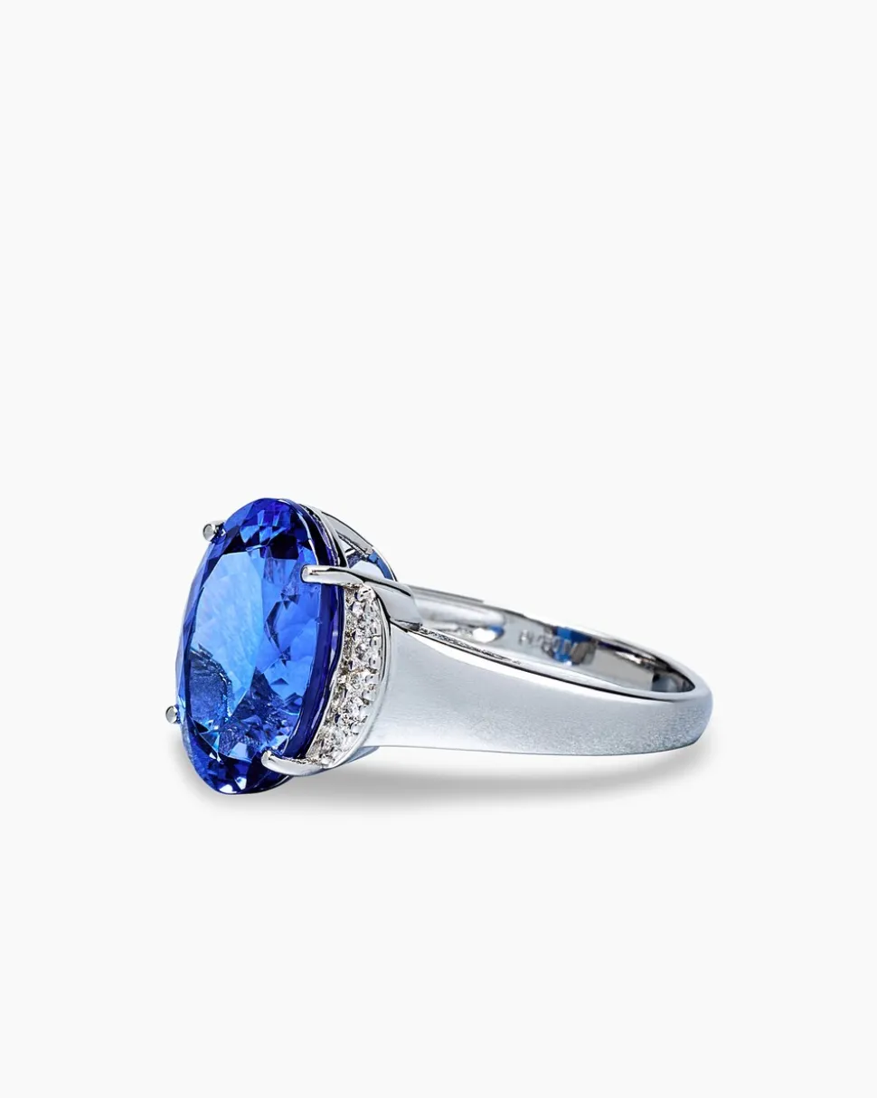 Ring mit Tansanit AAAAA & Brillanten