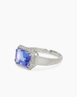 Ring mit Tansanit AAAAA & Brillanten