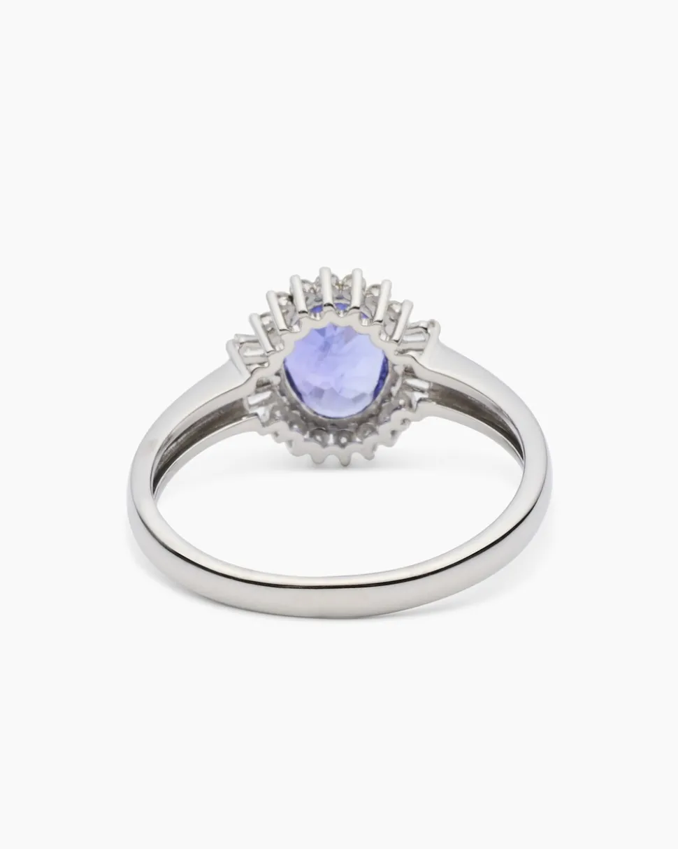 Ring mit Tansanit AAAAA & Diamanten