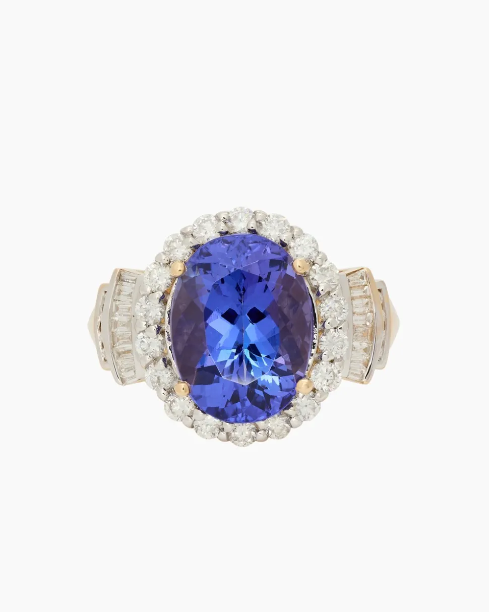 Ring mit Tansanit AAAAA, Diamant & Brillant