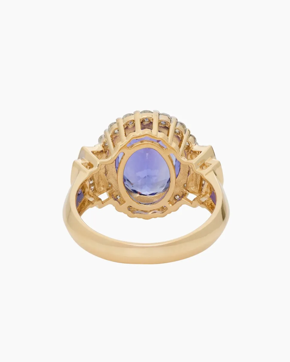 Ring mit Tansanit AAAAA, Diamant & Brillant