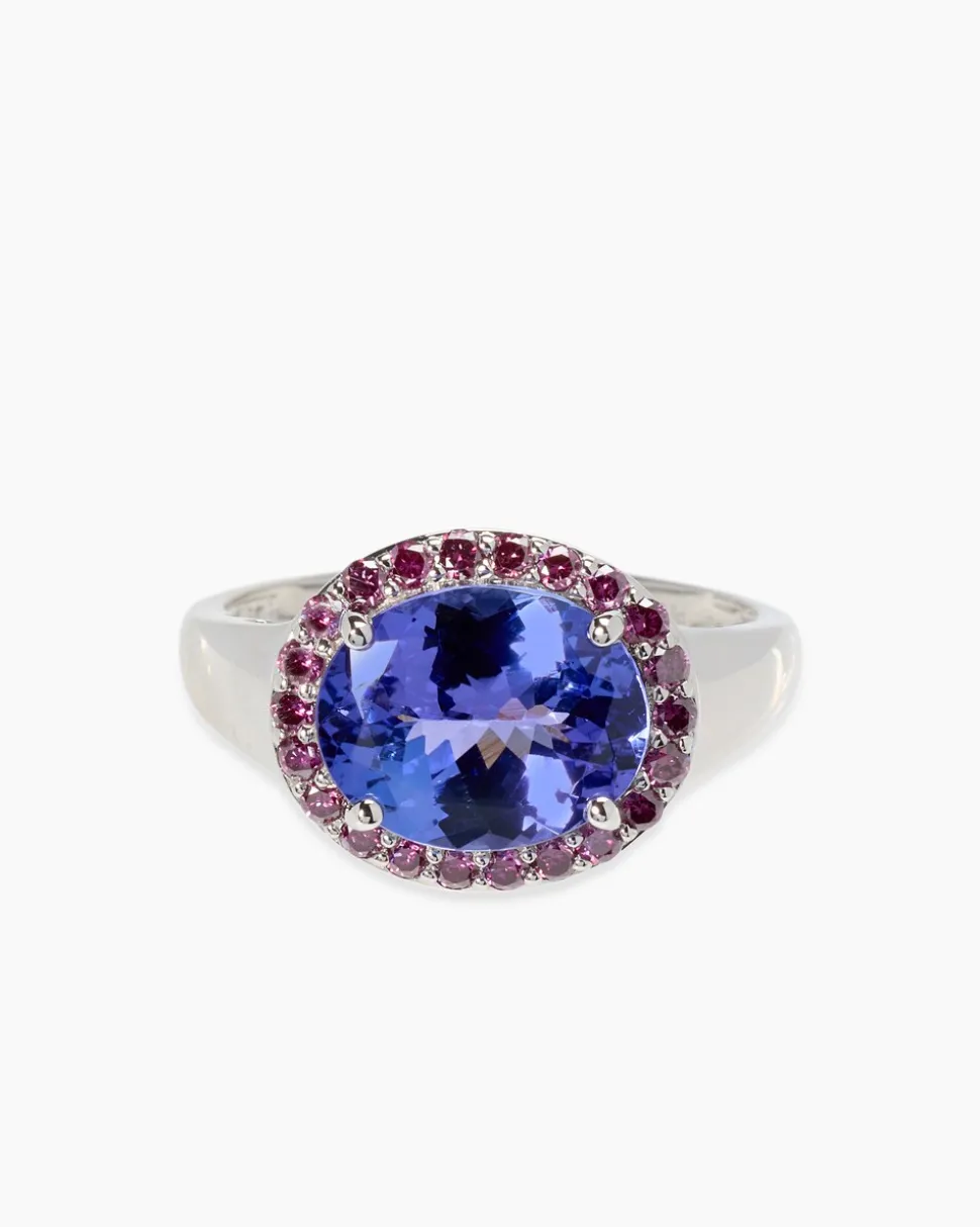 Ring mit Tansanit AAAAA und Brillant