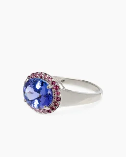Ring mit Tansanit AAAAA und Brillant