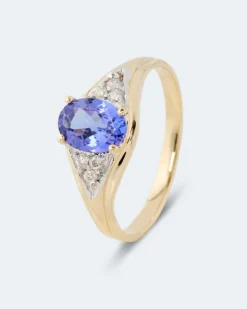 Ring mit Tansanit AAAA+ & Brillant