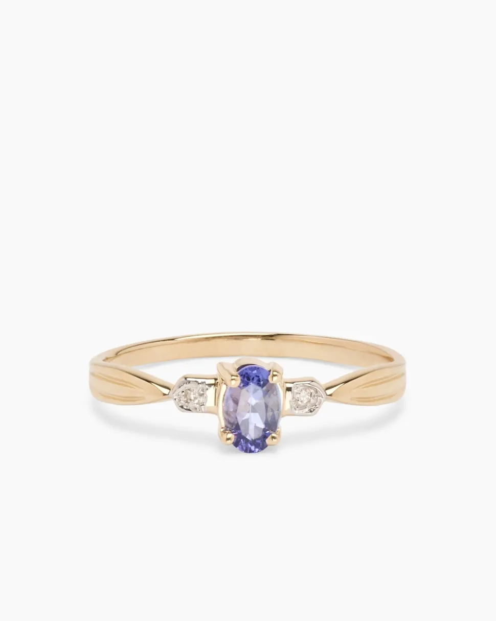 Ring mit Tansanit AAAA & Brillanten
