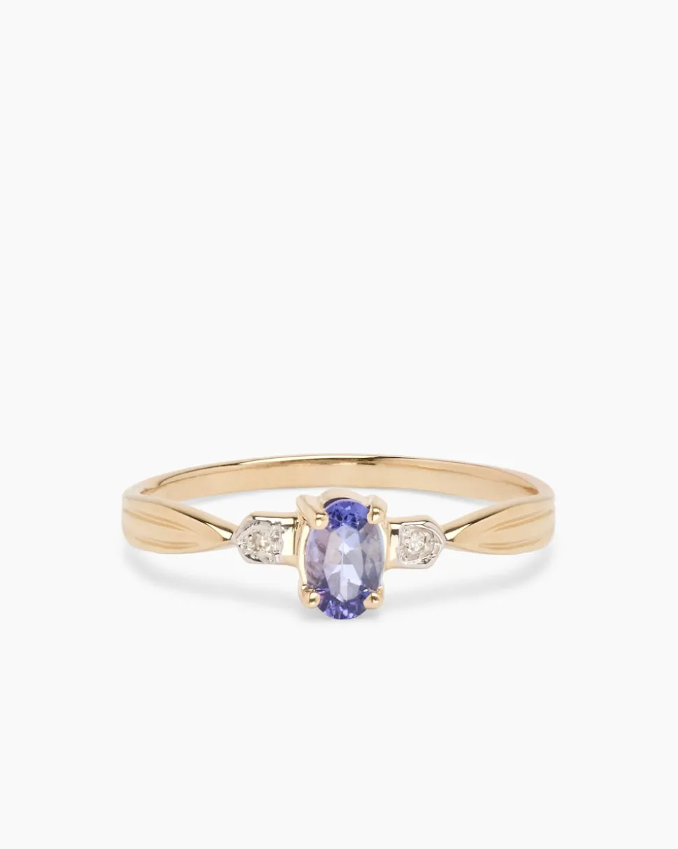 Ring mit Tansanit AAAA & Brillanten