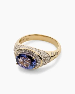 Ring mit Tansanit AAAA & Brillanten