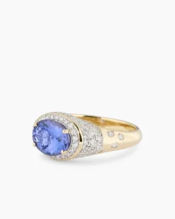Ring mit Tansanit AAAA & Brillanten