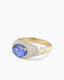Ring mit Tansanit AAAA & Brillanten
