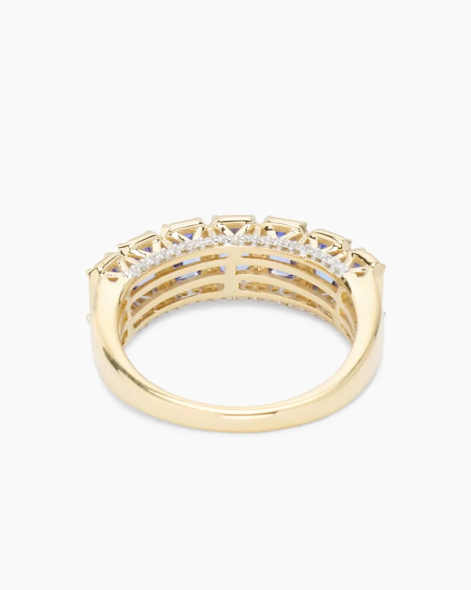Ring mit Tansanit AAAA & Brillant