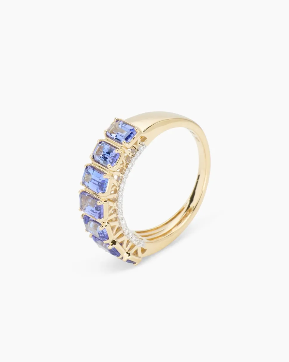 Ring mit Tansanit AAAA & Brillant