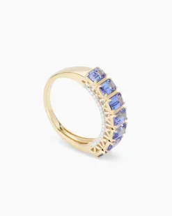 Ring mit Tansanit AAAA & Brillant