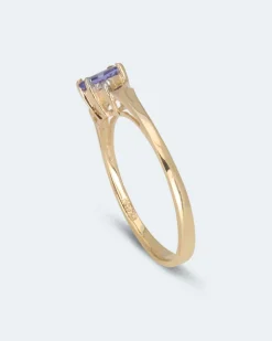 Ring mit Tansanit + Brillant