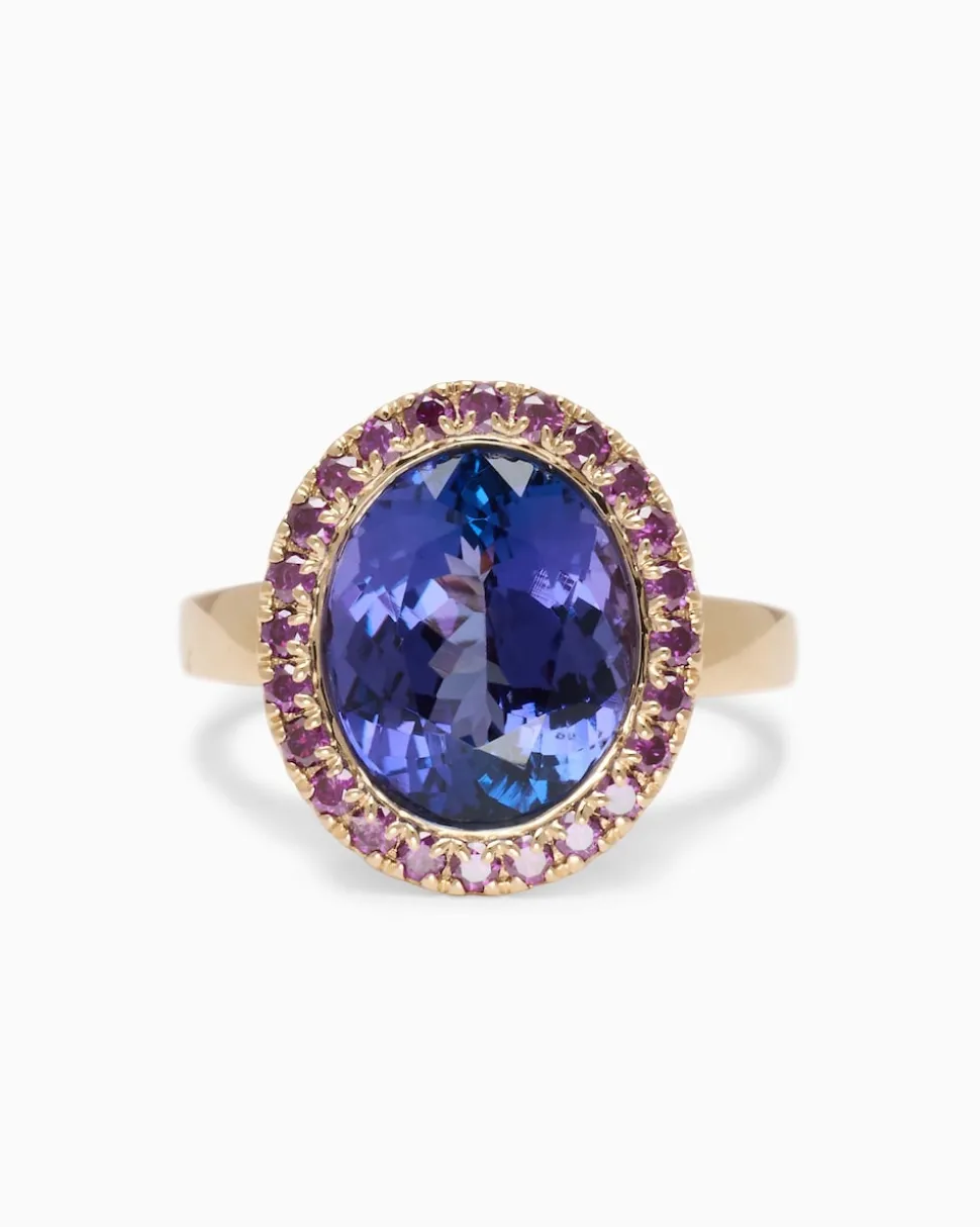 Ring mit Tansanit + Brillanten