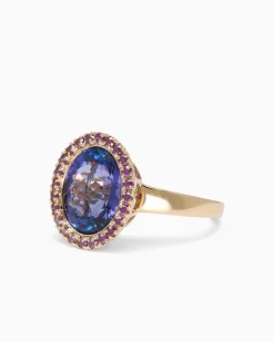 Ring mit Tansanit + Brillanten