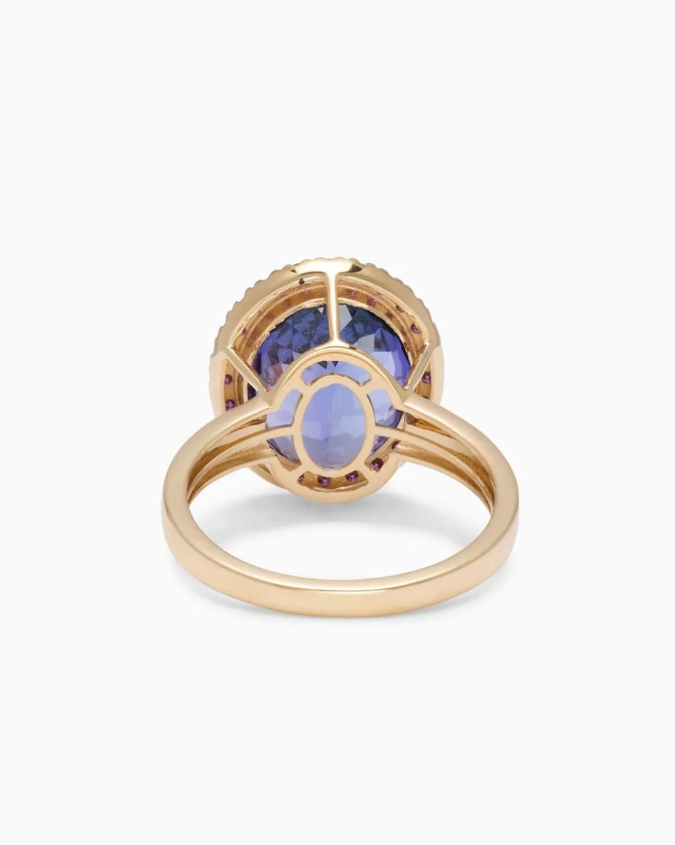 Ring mit Tansanit + Brillanten