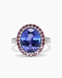 Ring mit Tansanit + Brillanten