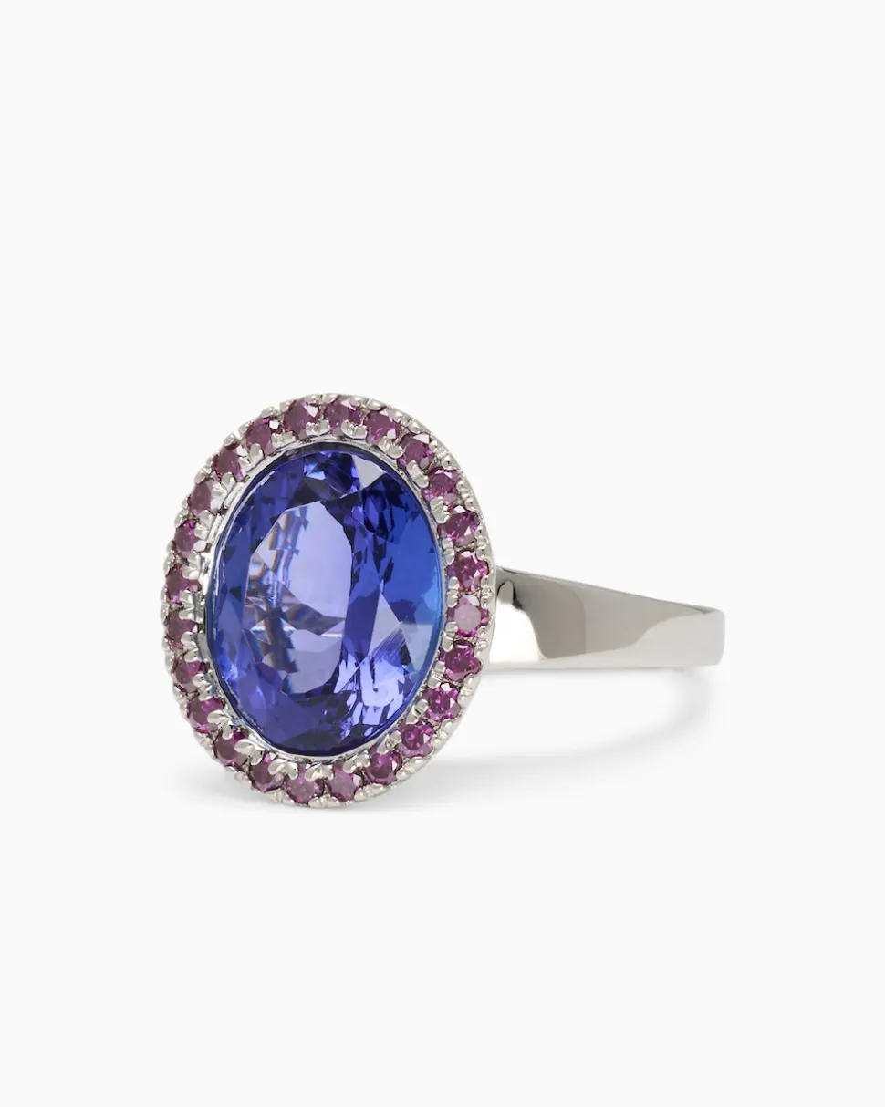 Ring mit Tansanit + Brillanten