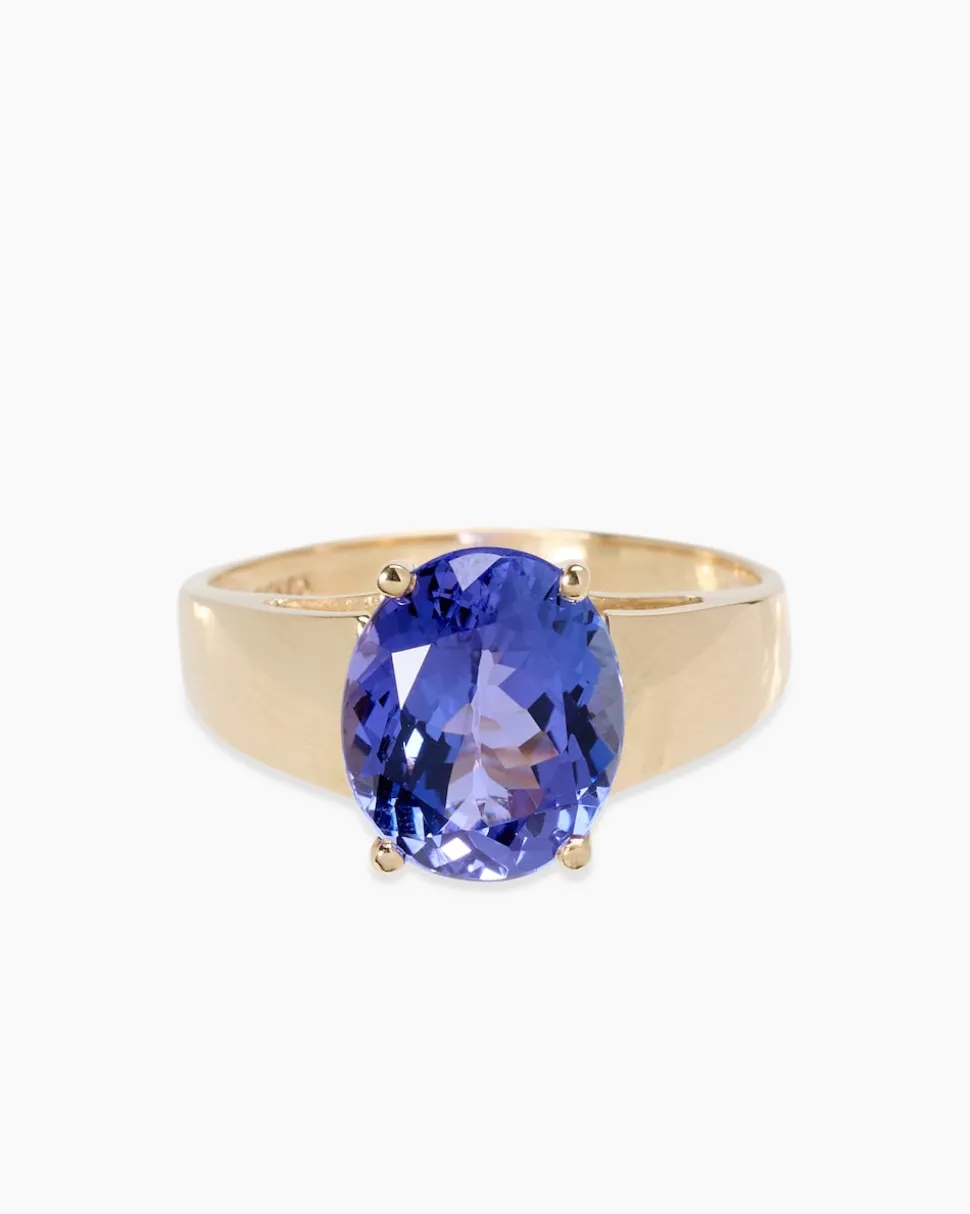 Ring mit Tansanit DeLuxe AAA+