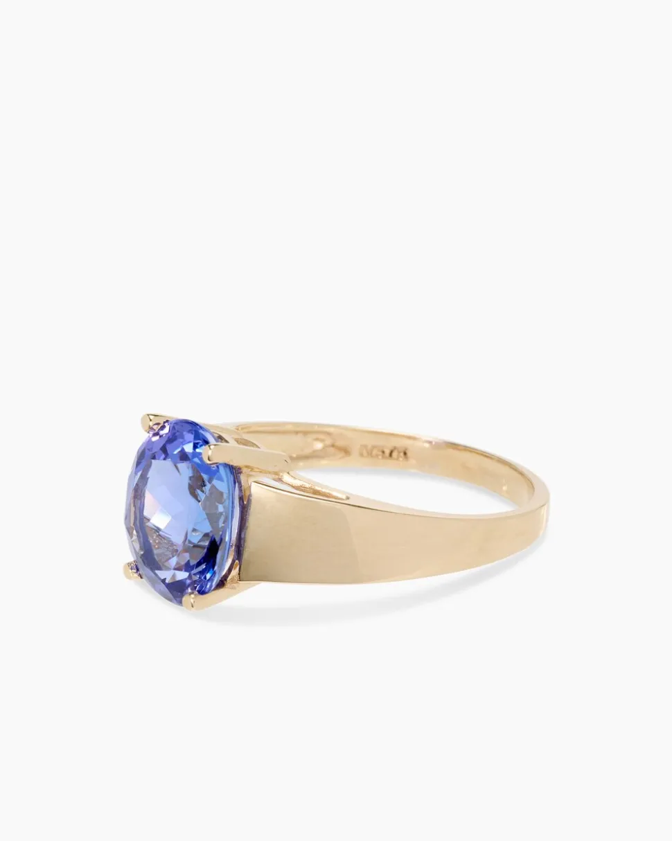 Ring mit Tansanit DeLuxe AAA+
