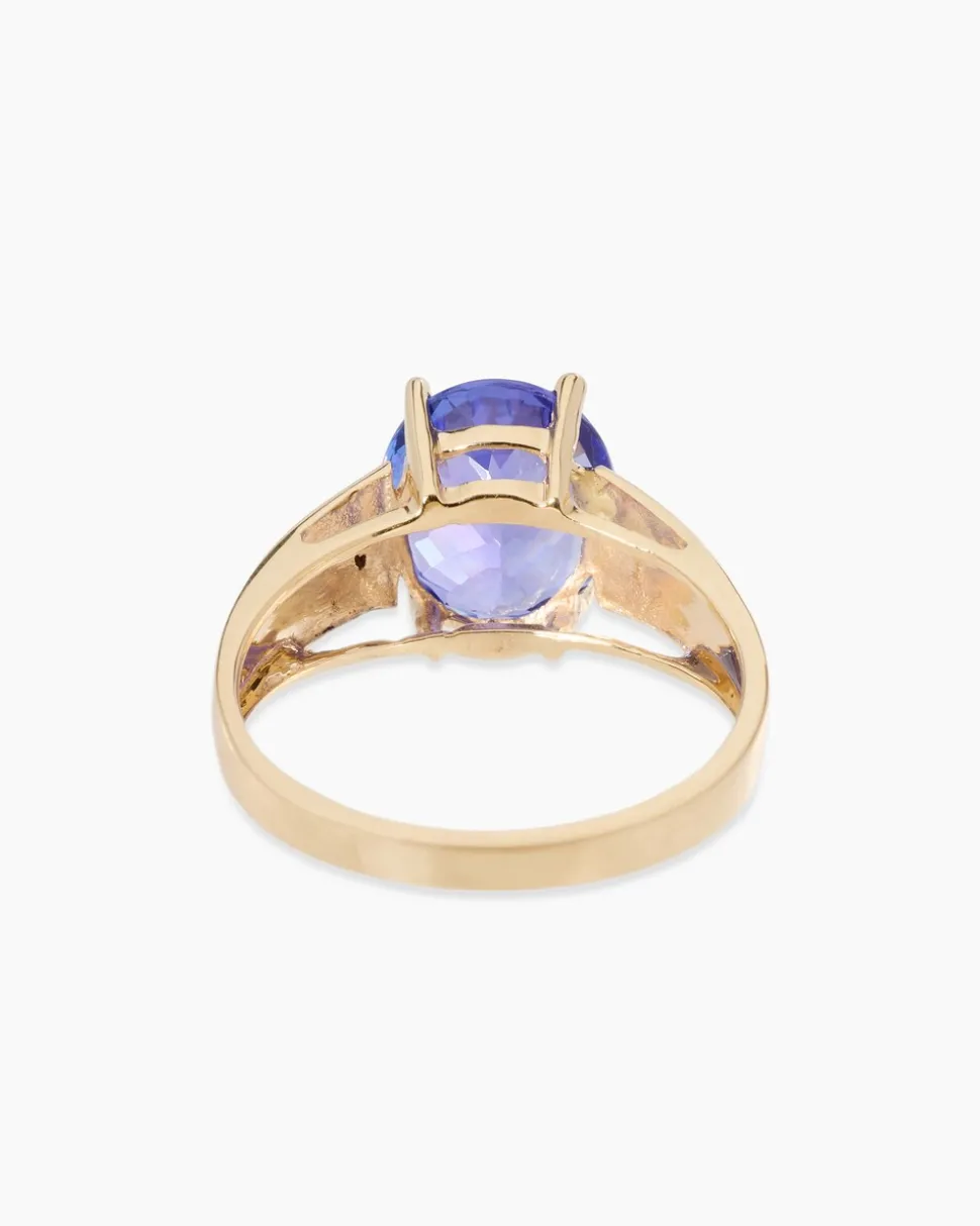 Ring mit Tansanit DeLuxe AAA+