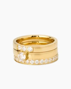 Ring mit Zirkonia, 3er Set