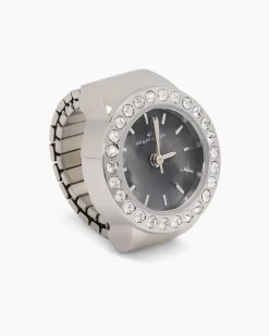Ring-Uhr mit Kristallen
