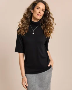 Rollkragenpullover kurzarm