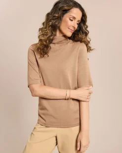 Rollkragenpullover kurzarm