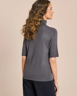 Rollkragenpullover kurzarm