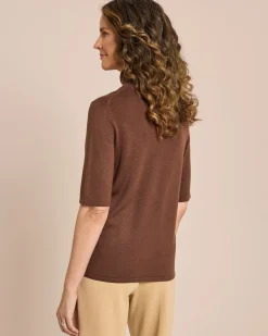 Rollkragenpullover kurzarm