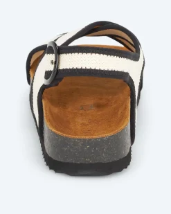 Sandale mit gekreuzten Riemen