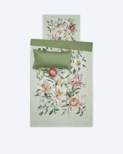 Satin-Wendebettwäsche "Floral", 3tlg.